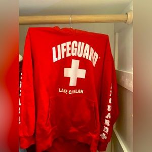 Lifeguard sweatshirt! Red/white